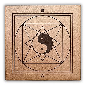 Gráfico Radiestesia MDF 3mm 20x20cm - 062 - Pirâmide Tao - CRU