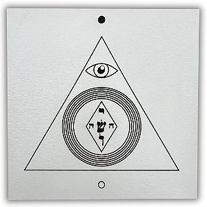 Gráfico Radiestesia MDF 3mm 20x20cm - 063 - Olho de Deus - BRANCO