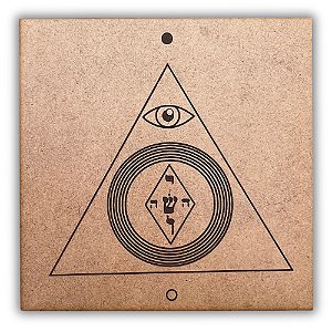 Gráfico Radiestesia MDF 3mm 20x20cm - 063 - Olho de Deus - CRU