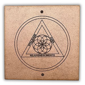 Gráfico Radiestesia MDF 3mm 20x20cm - 065 - Revitalizador dos Chakras - CRU