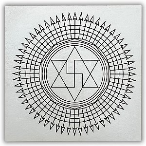 Gráfico Radiestesia MDF 3mm 20x20cm - 068 - Queima de Karma - BRANCO