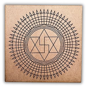 Gráfico Radiestesia MDF 3mm 20x20cm - 068 - Queima de Karma - CRU