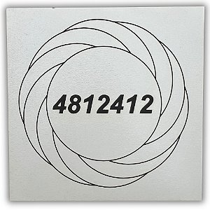 Gráfico Radiestesia MDF 3mm 20x20cm - 069 - Emagrecedor - BRANCO