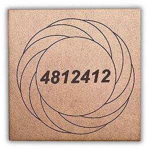 Gráfico Radiestesia MDF 3mm 20x20cm - 069 - Emagrecedor - CRU