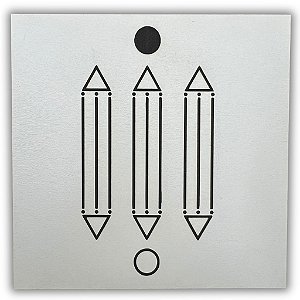 Gráfico Radiestesia MDF 3mm 20x20cm - 070 - Luxor - BRANCO