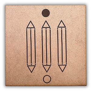 Gráfico Radiestesia MDF 3mm 20x20cm - 070 - Luxor - CRU