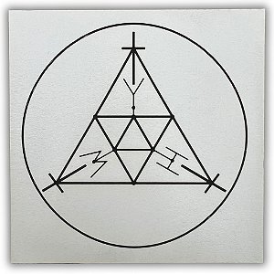 Gráfico Radiestesia MDF 3mm 20x20cm - 071 - Scap Andre Philippe - BRANCO