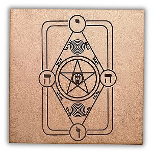 Gráfico Radiestesia MDF 3mm 20x20cm - 072 - Escudo Magico - CRU