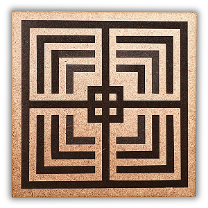 Gráfico Radiestesia MDF 3mm 20x20cm - 074 - Mesa de Amiens - CRU