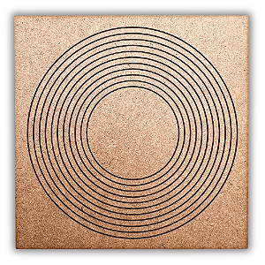 Gráfico Radiestesia MDF 3mm 20x20cm - 075 - Onze Círculos - CRU