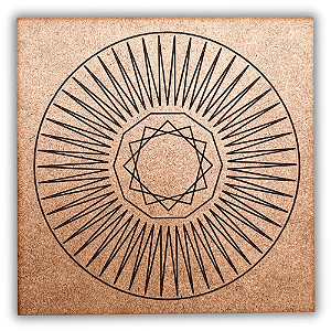 Gráfico Radiestesia MDF 3mm 20x20cm - 079 - Dissipador - CRU