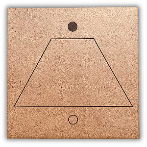 Gráfico Radiestesia MDF 3mm 20x20cm - 090 - Piramide Quefrem - CRU