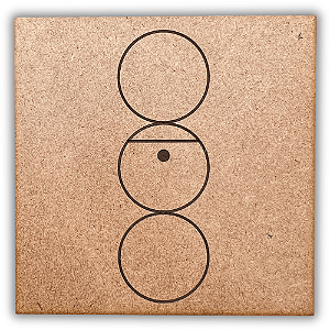 Gráfico Radiestesia MDF 3mm 20x20cm - 101 - Tri Circulos - CRU