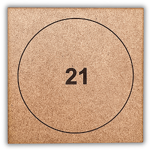 Gráfico Radiestesia MDF 3mm 20x20cm - 107 - Código 21 - CRU
