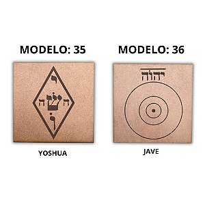 Kit 2 Gráficos MDF CRU 3mm 20x20 Radiestesia Modelos 35 e 36 (Yoshua e Jave)