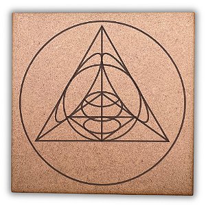 Kit 2 Gráficos MDF CRU 3mm 20x20 Radiestesia Modelos 57 e 58 (Piramide de Integraçao e Triangulo Divino)