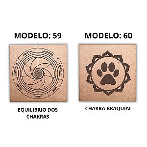 Kit 2 Gráficos MDF CRU 3mm 20x20 Radiestesia Modelos 59 e 60 (Equilibrio dos Chakras e Chakra Braquial)