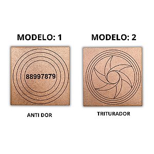 Kit 2 Gráficos MDF CRU 3mm 20x20cm - Radiestesia - Modelos 1 e 2 ( Anti Dor e Triturador)