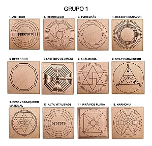 Principais Gráficos Da Radiestesia Em Mdf Cru 30x30cm 6mm