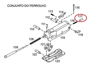 Embolo do extrator esp. CBC mod 586.2 cal.12