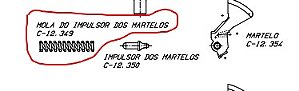 Mola do cão ,  Impulsor Martelo  Boito A-680 A-681 Todos os cal.