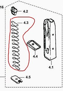 Mola do Carregador PT 938 Taurus