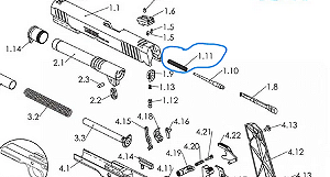 MOLA RETRATORA PERCUSSOR PT TAURUS 1911