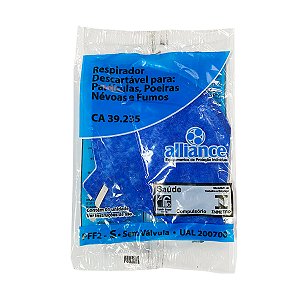 MASCARA RESPIRATORIA PFF2 SEM VALVULA ALLIANCE KIT COM 10