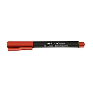 CANETA MARCADOR RETRO PROJETOR FABER CASTELL VERMELHA 2MM