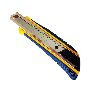 ESTILETE EMBORRACHADO PROFISSIONAL COM TRAVA 18MM BRASFORT