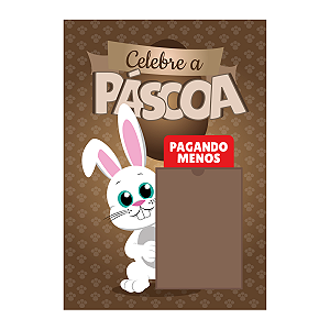 BANNER CELEBRE A PASCOA 100X70 COM BOLSA PARA CARTAZ 30X42