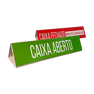 PLACA DE SINALIZAÇÃO MULTIFUNCIONAL PARA CAIXA - 3 PARTES
