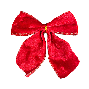 LACO NATAL DE VELUDO VERMELHO BRILHO LUXO 10X12