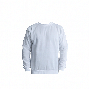 BLUSA DE MOLETON FELPADO C/ PUNHOS DE MALHA SANFONADA BRANCA CA 31811 MAICOL