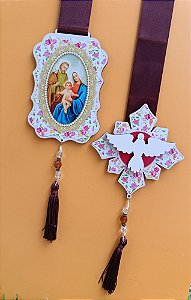 Escapulário de Porta - Sagrada Família e Divino Espírito Santo