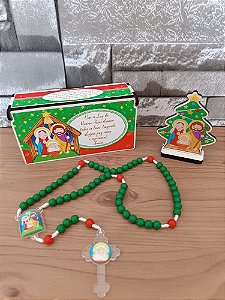 Kit Terço Natal Infantil Madeira