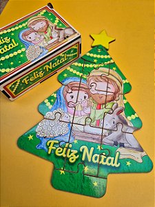 Quebra Cabeça Árvore de Natal - 12 peças