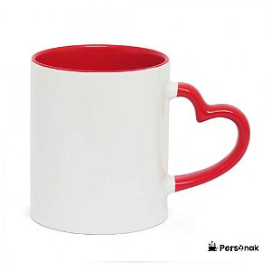 Caneca Alça Coração Personalizada