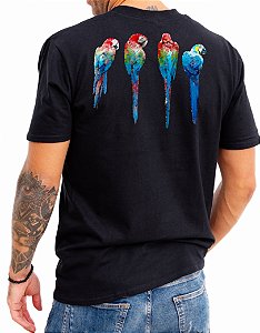 ab01c - Camiseta Arara Vermelha