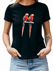 av02b - Baby Look Arara Vermelha