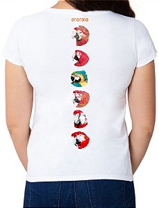 ab03b - Baby Look Arara Vermelha