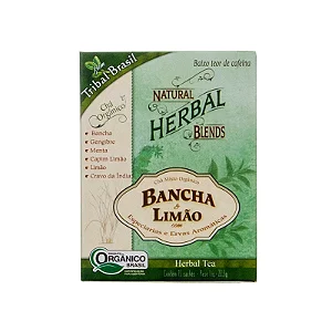 Chá Orgânico de Banchá e Limão Caixa 15 Sachês Tribal Brasil