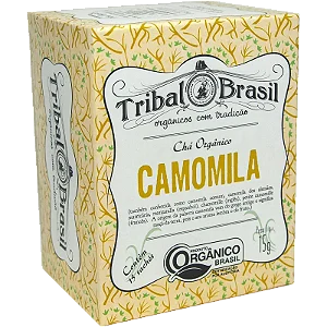 Chá de Camomila Orgânica (Pura) Caixa 15 Sachês Tribal Brasil