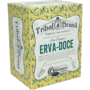 Chá de Erva-Doce Orgânica (Pura) Caixa 15 Sachês Tribal Brasil