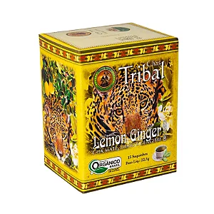 Chá Lemon Ginger Orgânico Caixa 15 Sachês Tribal Brasil