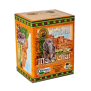 Chá Mate Chai Orgânico Caixa 15 Sachês Tribal Brasil