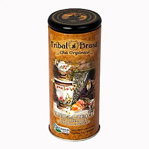 Chá Vanilla Peach Orgânico Lata 30 Sachês Tribal Brasil