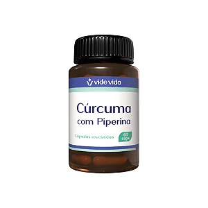 Cúrcuma com Piperina - 60 Cápsulas Revestidas