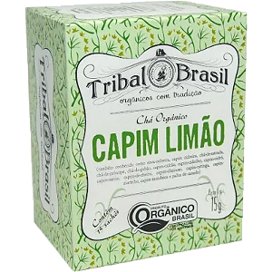 Chá de Capim Limão Orgânico (Puro) Caixa 15 Sachês Tribal Brasil