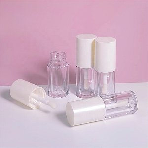 Kit 10 Tubos de Gloss Labial - Tampa Branca - 5Ml (Embalagem Vazia) - Modelo #02
